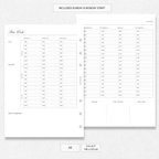 Undated Weekly Agenda - Version 2