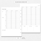 Undated Weekly Agenda - Version 2