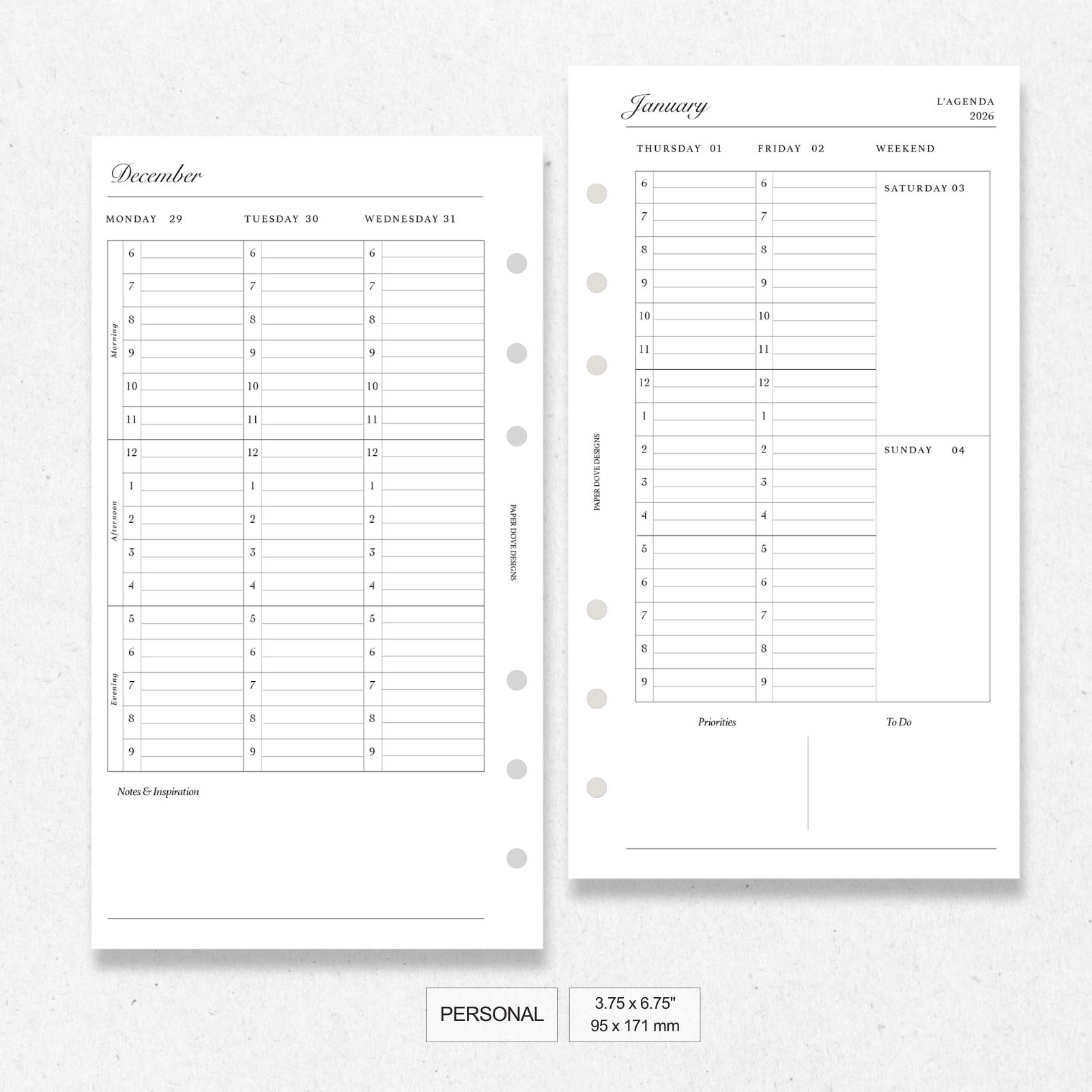 2026 Weekly Agenda - Version 02